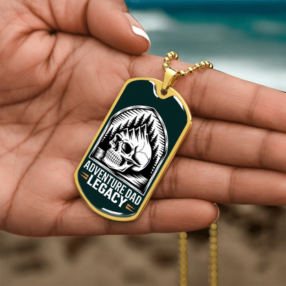 Father gift retirement personalized custom necklace tag
