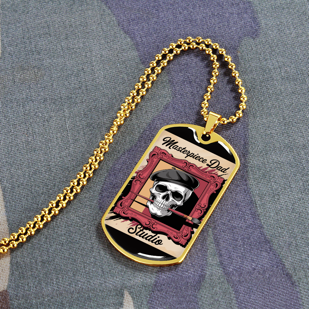 Dad gift retirement tag necklace personalized