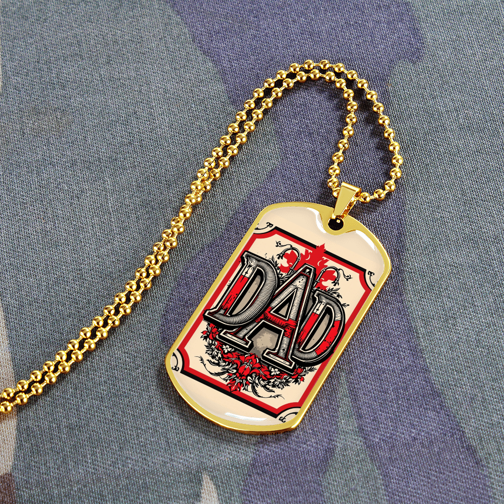 Father tag retirement gift personalized custom necklace fine jewelry