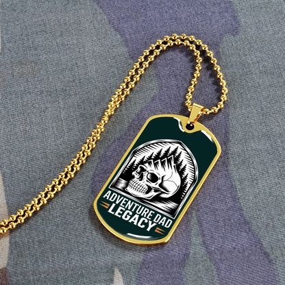 Father gift retirement personalized custom necklace tag