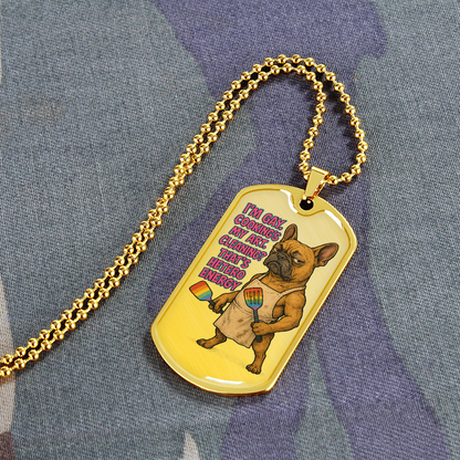 Pride Necklace Custom Name| Dog Tag Chain | Custom Dog Tag