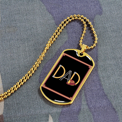 Father gift retirement personalized custom necklace tag fine jewelry