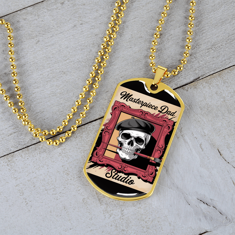 Dad gift retirement tag necklace personalized