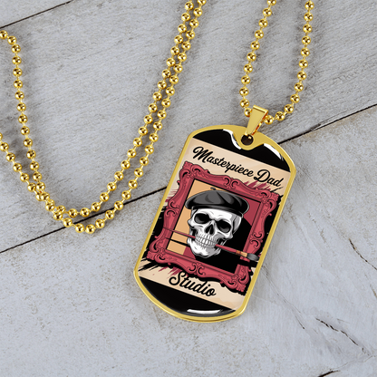 Dad gift retirement tag necklace personalized