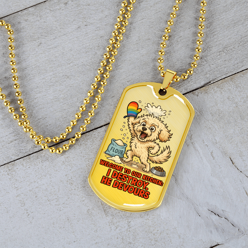 Pride Necklace Custom Name| Dog Tag Chain | Custom Dog Tag