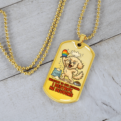 Pride Necklace Custom Name| Dog Tag Chain | Custom Dog Tag