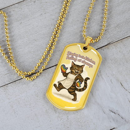 Pride Necklace Custom Name| Dog Tag Chain | Custom Dog Tag
