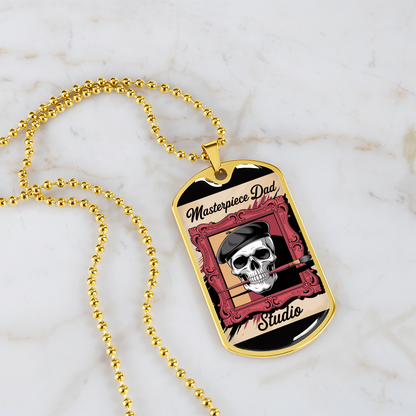 Dad gift retirement tag necklace personalized
