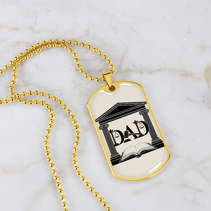 Father gift retirement personalized custom necklace fine jewelry