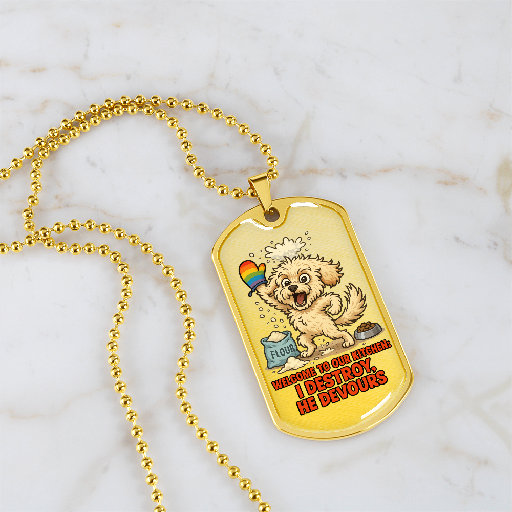 Pride Necklace Custom Name| Dog Tag Chain | Custom Dog Tag
