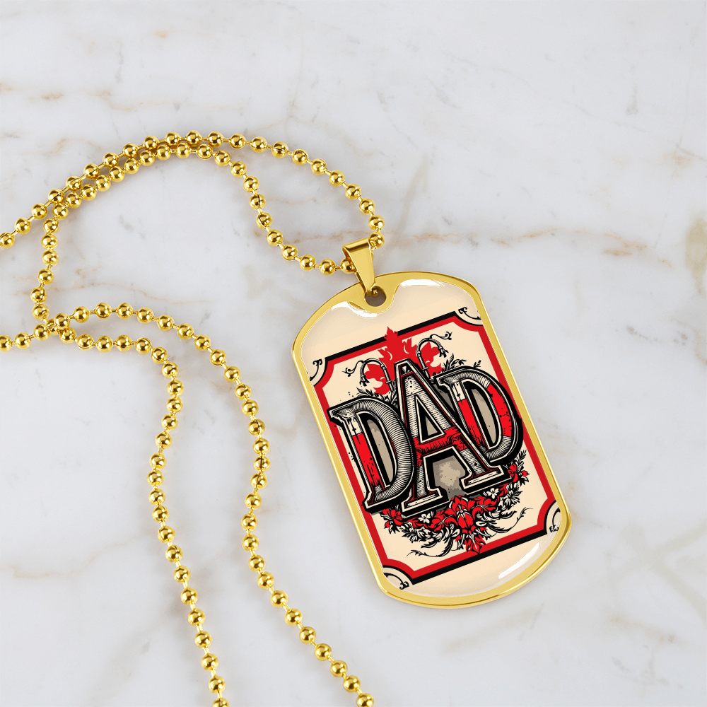 Father tag retirement gift personalized custom necklace fine jewelry