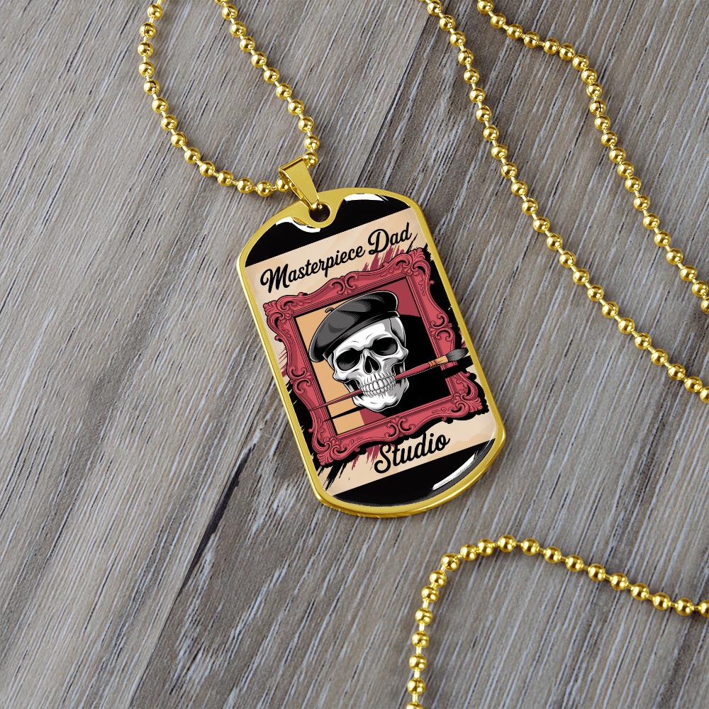 Dad gift retirement tag necklace personalized