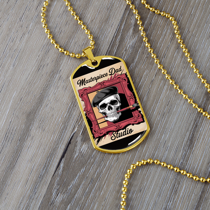 Dad gift retirement tag necklace personalized