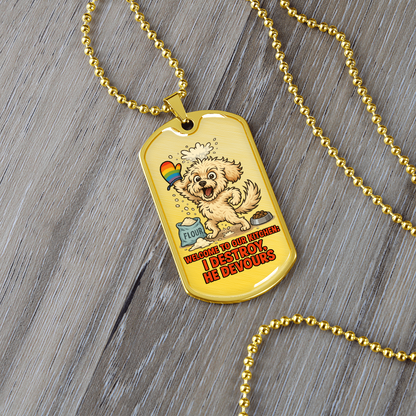 Pride Necklace Custom Name| Dog Tag Chain | Custom Dog Tag