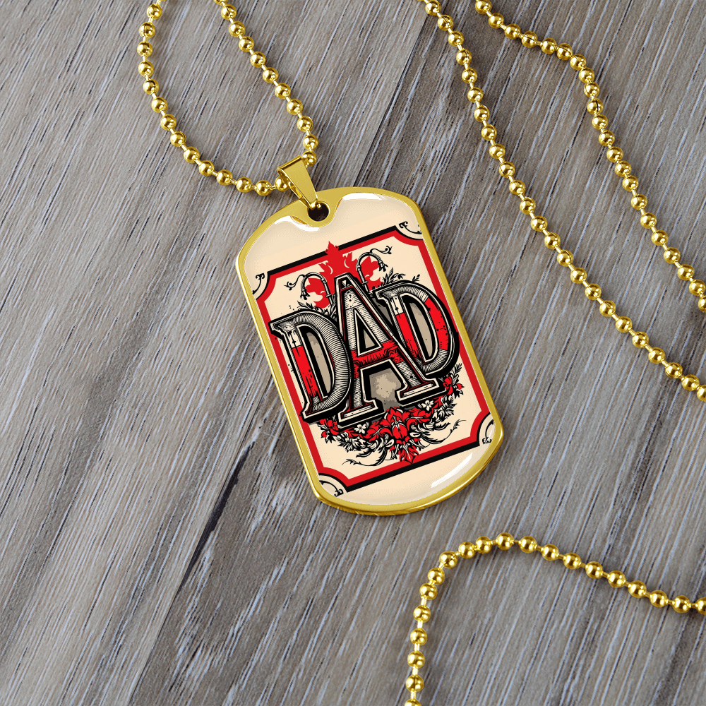 Father tag retirement gift personalized custom necklace fine jewelry