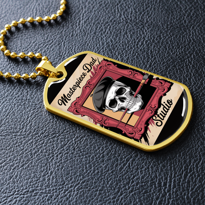Dad gift retirement tag necklace personalized