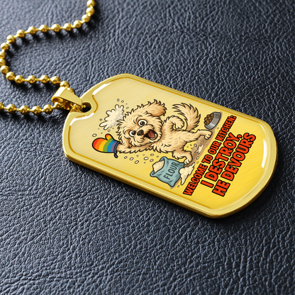 Pride Necklace Custom Name| Dog Tag Chain | Custom Dog Tag