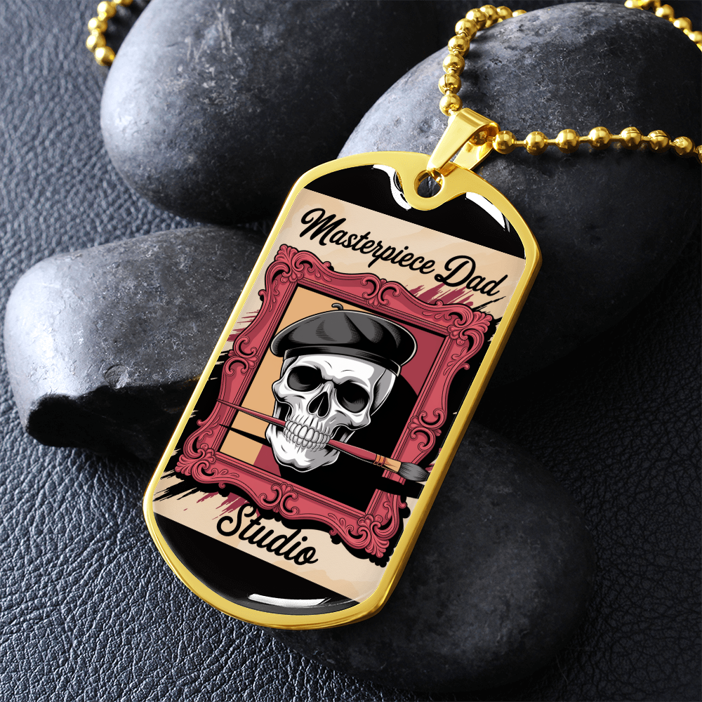 Dad gift retirement tag necklace personalized