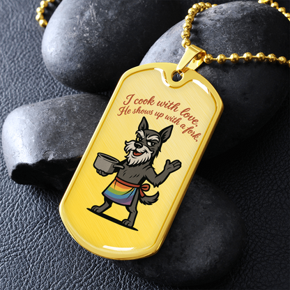Pride Necklace Custom Name| Dog Tag Chain | Custom Dog Tag