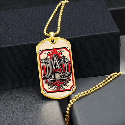 Father tag retirement gift personalized custom necklace fine jewelry