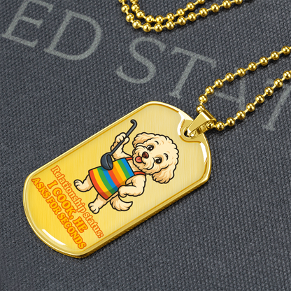 Pride Necklace Custom Name| Dog Tag Chain | Custom Dog Tag