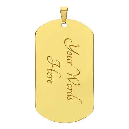 Pride Necklace Custom Name| Dog Tag Chain | Custom Dog Tag