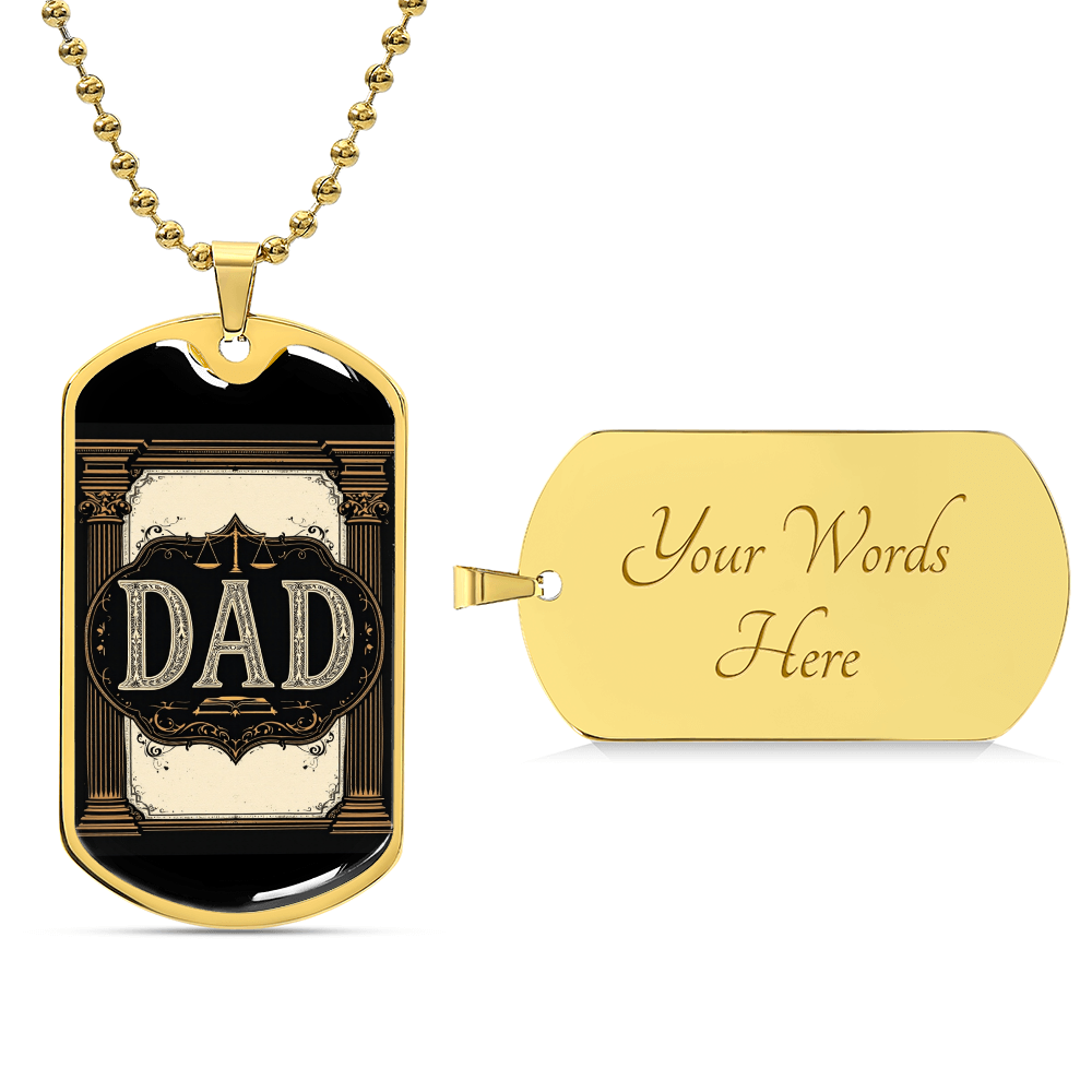 Father's Day Gift Custom Name Necklace| retirement personalized tag custom fine jewelry