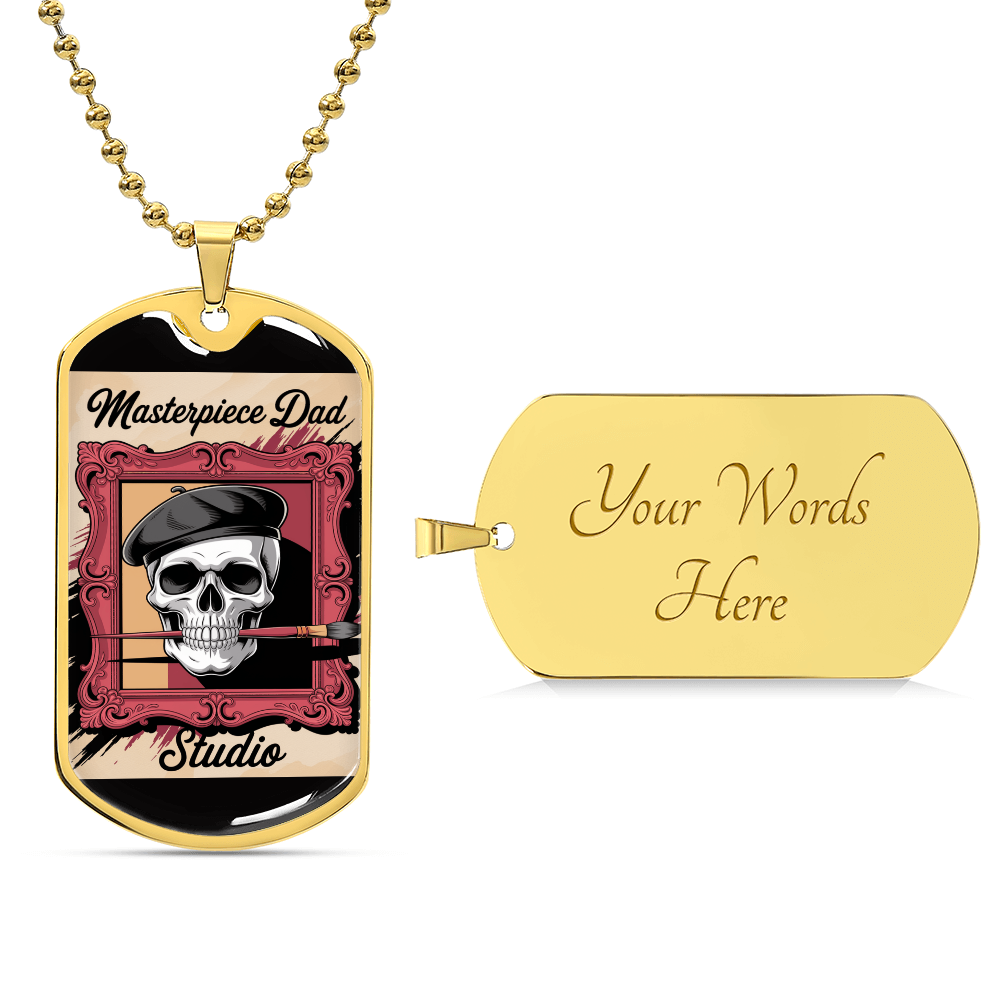 Dad gift retirement tag necklace personalized