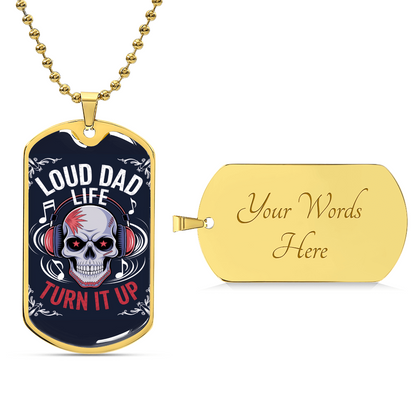 Father gift retirement custom tag necklace fine jewelry