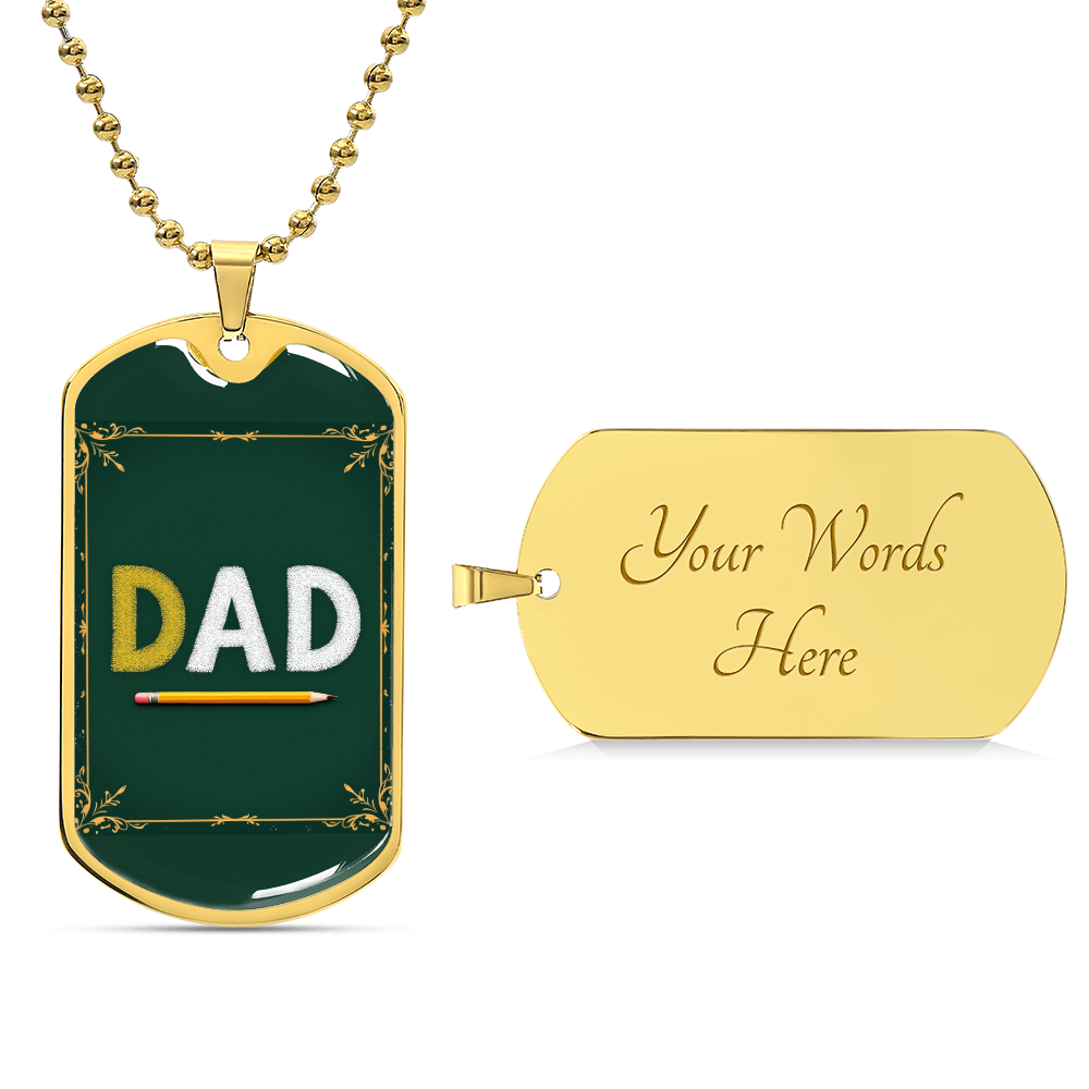 Father gift retirement personalized custom necklace fine jewelry