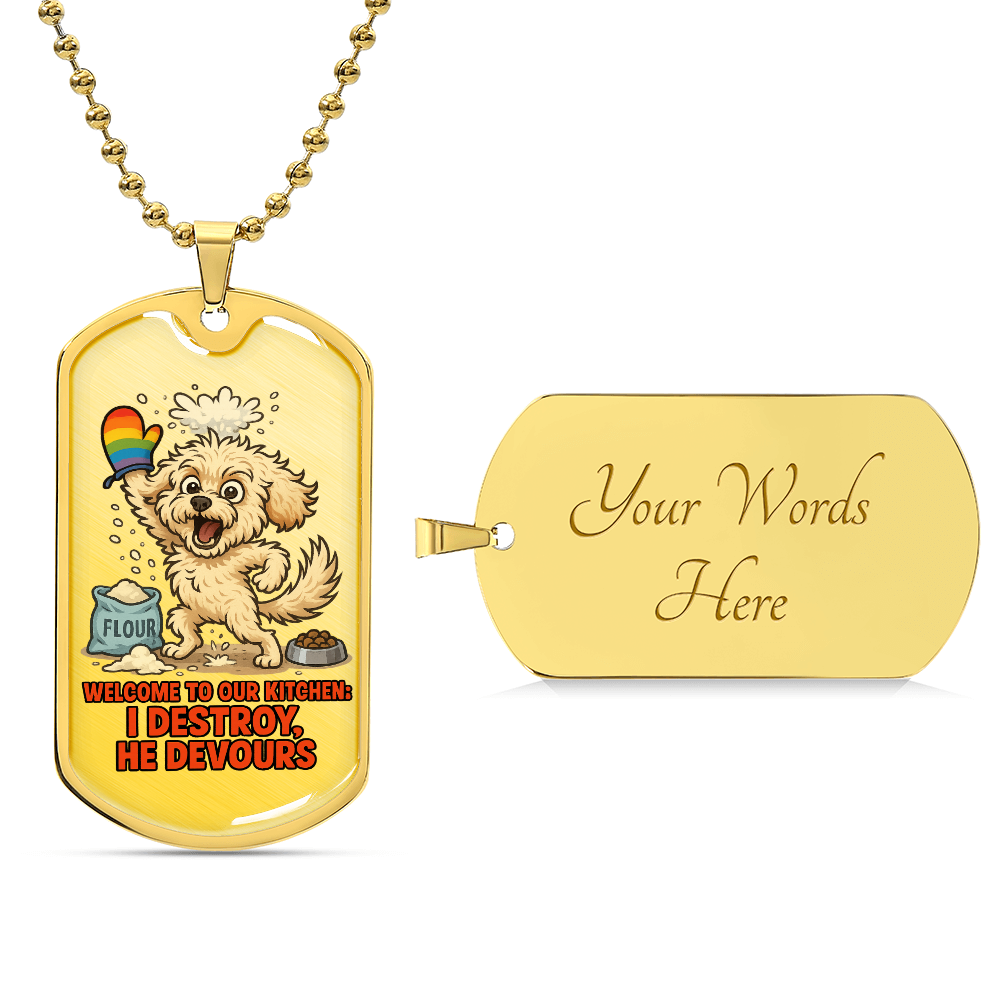 Pride Necklace Custom Name| Dog Tag Chain | Custom Dog Tag