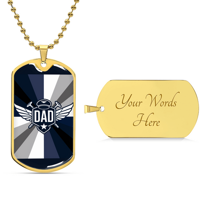 Father gift retirement personalized custom necklace fine jewelry