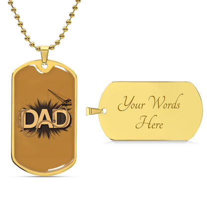 Dad gift retirement personalized coustum necklace