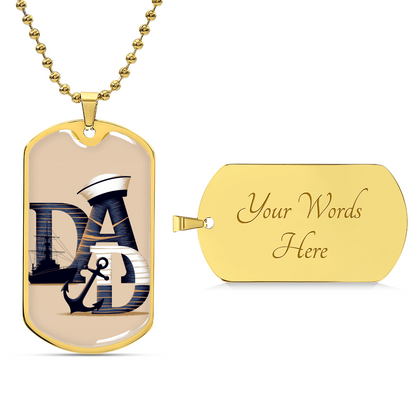 Father gift retirement personalized custom necklace fine jewelry