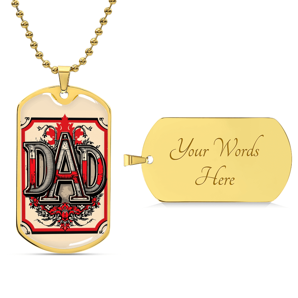 Father tag retirement gift personalized custom necklace fine jewelry