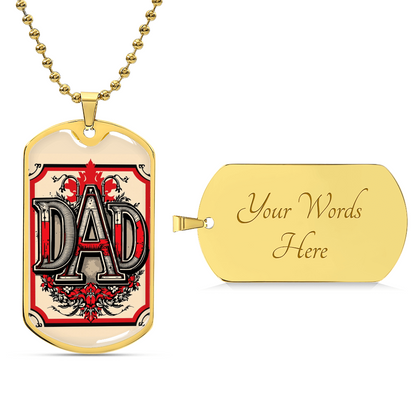 Father tag retirement gift personalized custom necklace fine jewelry