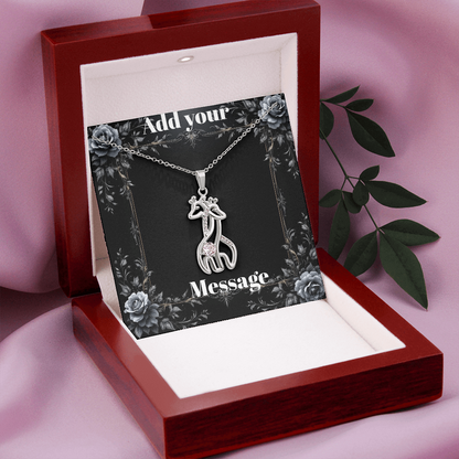 Personalized Valentine's Day Necklace with Custom Message Card | Romantic Gift Wife Girlfriend Anniversary Birthday