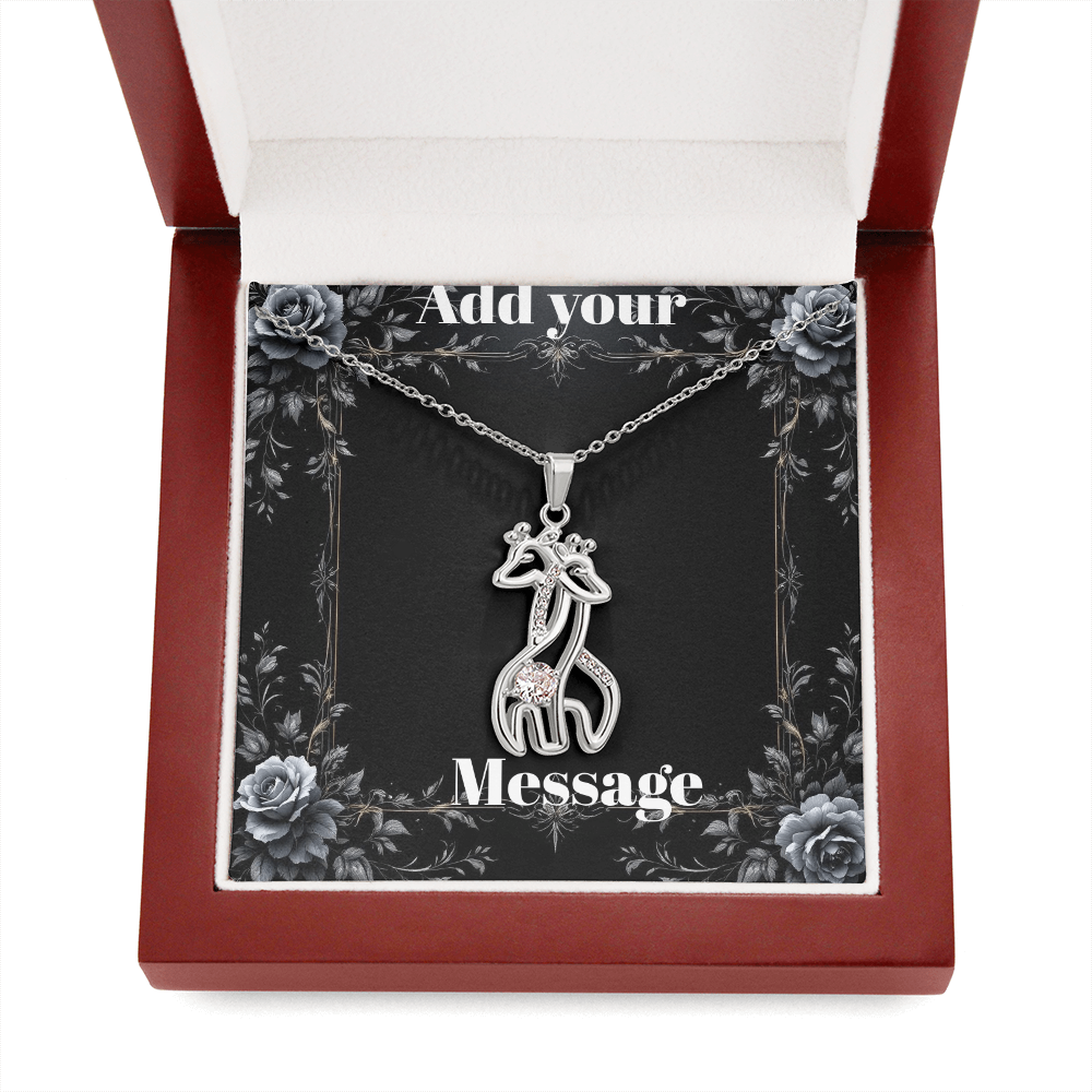 Personalized Valentine's Day Necklace with Custom Message Card | Romantic Gift Wife Girlfriend Anniversary Birthday