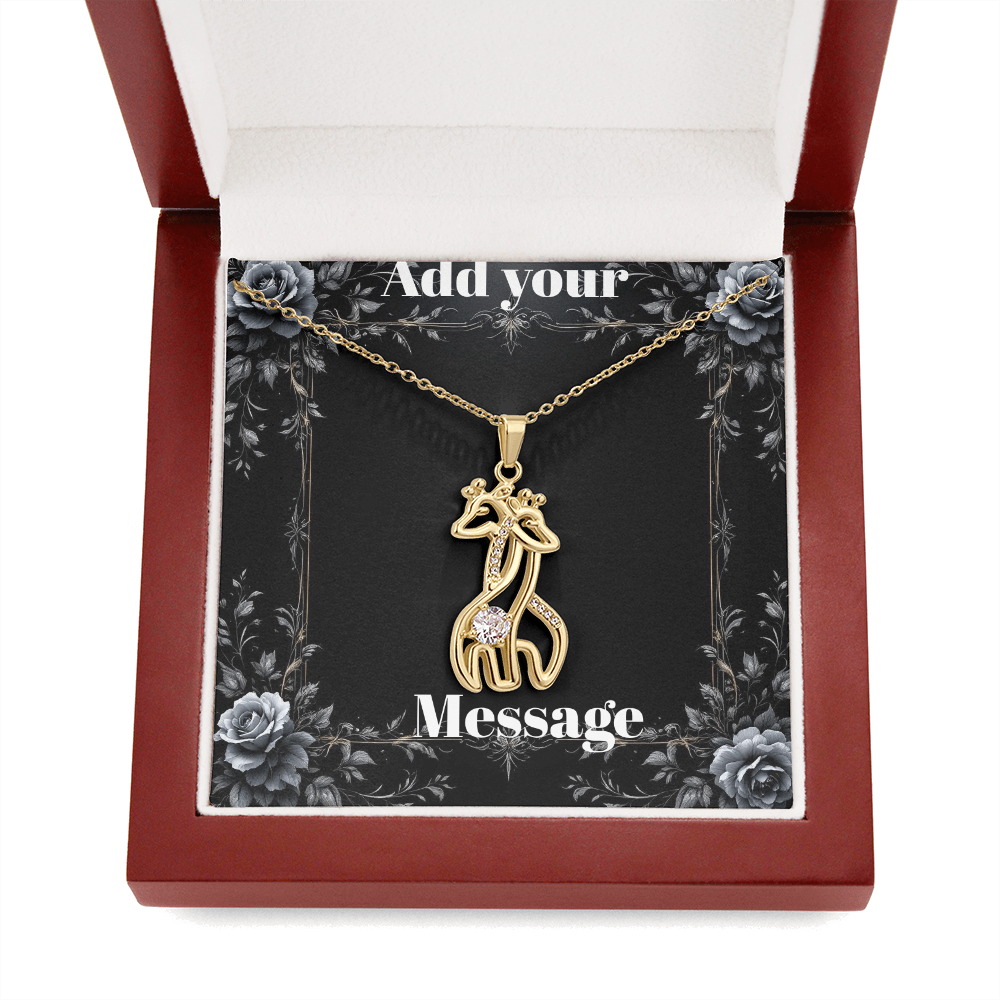 Personalized Valentine's Day Necklace with Custom Message Card | Romantic Gift Wife Girlfriend Anniversary Birthday