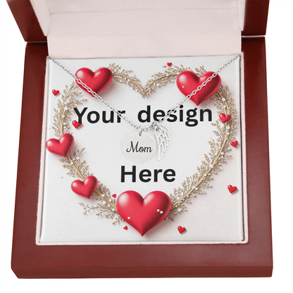 Valentine's Day Necklace and Custom Card Bundle - Personalized Jewelry | Wife Girlfriend Anniversary Gift