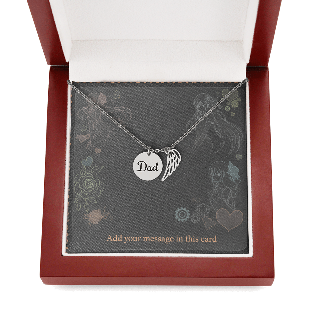 Personalized Valentine's Day Necklace with Custom Message Card | Romantic Gift Wife Girlfriend Anniversary Birthday