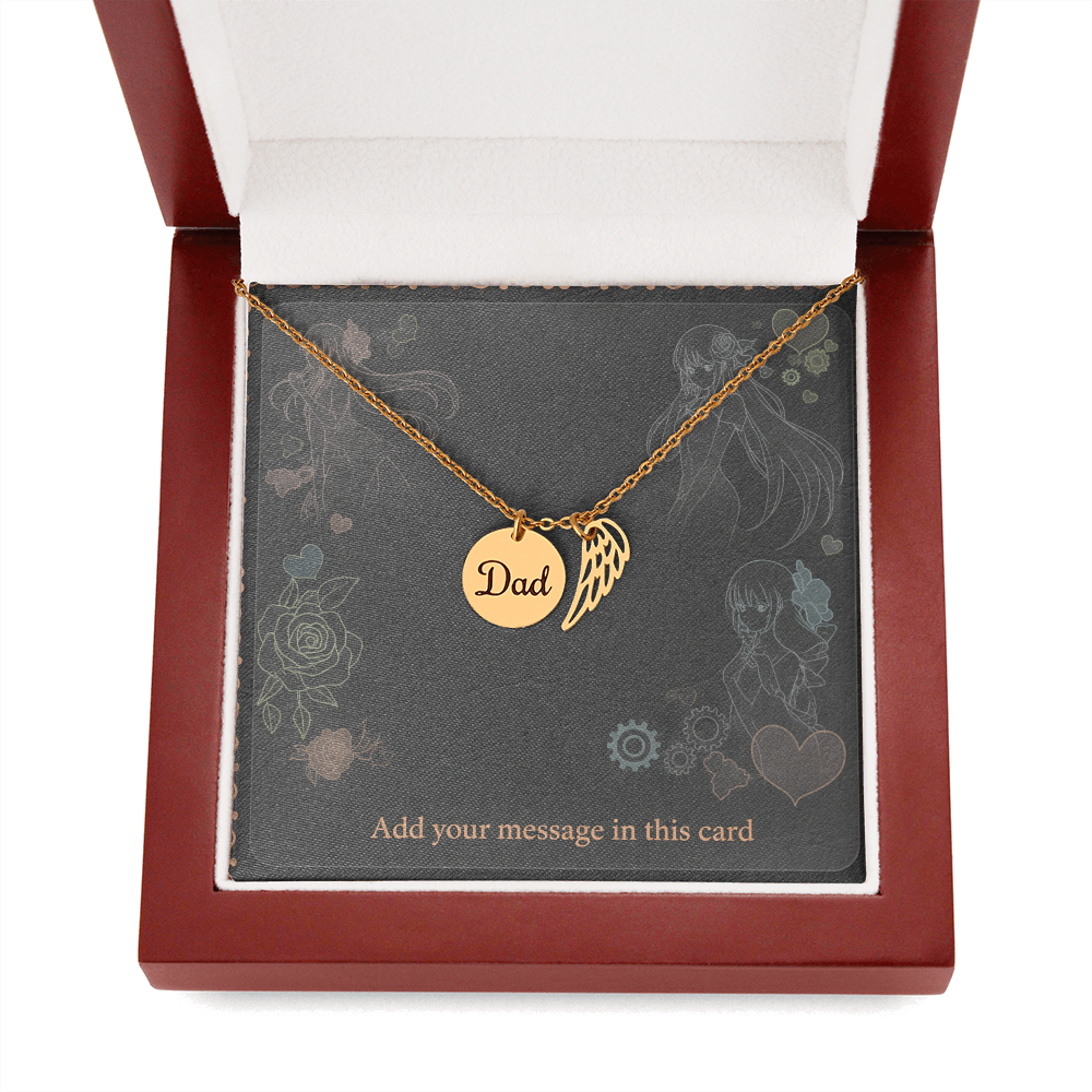 Personalized Valentine's Day Necklace with Custom Message Card | Romantic Gift Wife Girlfriend Anniversary Birthday