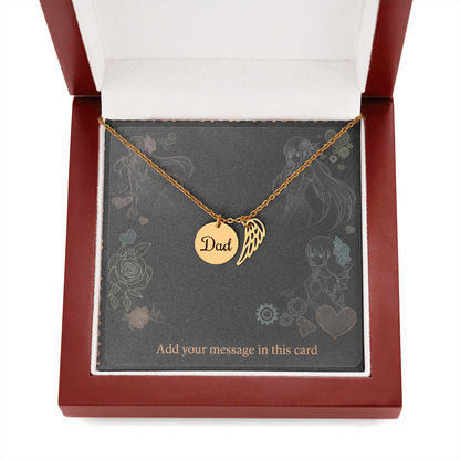 Personalized Valentine's Day Necklace with Custom Message Card | Romantic Gift Wife Girlfriend Anniversary Birthday