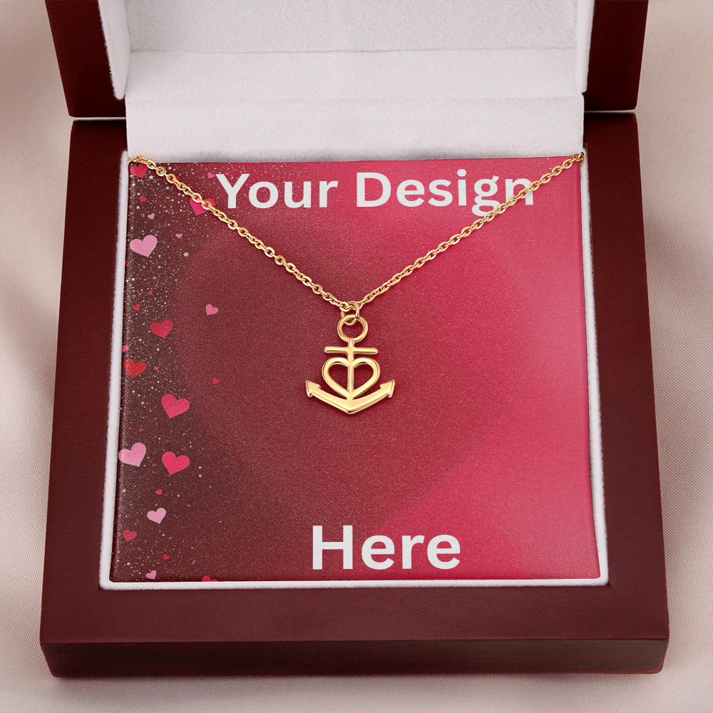 Personalized Valentine's Day Necklace Gift Set with Custom Love Card | Wife Girlfriend Anniversary