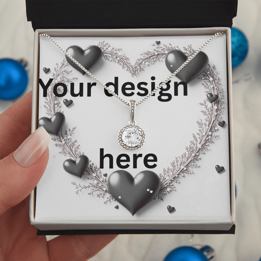 Custom Valentine's Day Necklace + Personalized Card Set | Romantic Jewelry Wife Girlfriend Anniversary