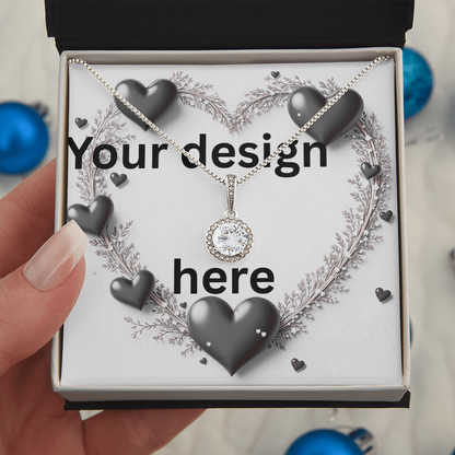 Custom Valentine's Day Necklace + Personalized Card Set | Romantic Jewelry Wife Girlfriend Anniversary