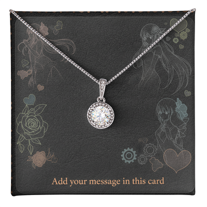 Personalized Valentine's Day Necklace Gift Set with Custom Love Card | Wife Girlfriend Anniversary