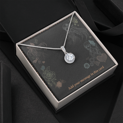Personalized Valentine's Day Necklace Gift Set with Custom Love Card | Wife Girlfriend Anniversary