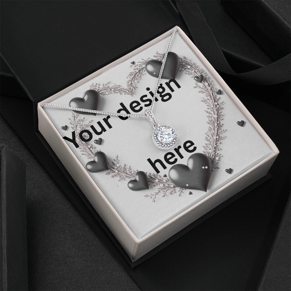 Custom Valentine's Day Necklace + Personalized Card Set | Romantic Jewelry Wife Girlfriend Anniversary