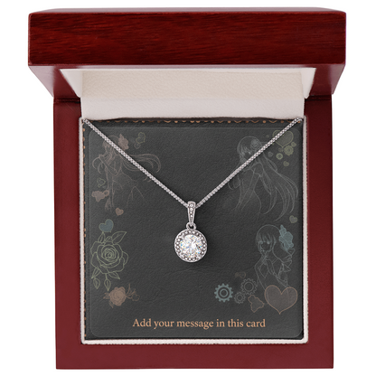Personalized Valentine's Day Necklace Gift Set with Custom Love Card | Wife Girlfriend Anniversary